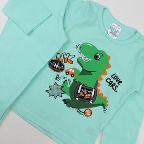 Conjunto Pijama Infantil Menino Meia Malha Estampa Longo