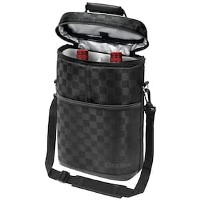 Bolsa Térmica Para Transporte de Vinhos até 2 Garrafas, OPUX, Preto