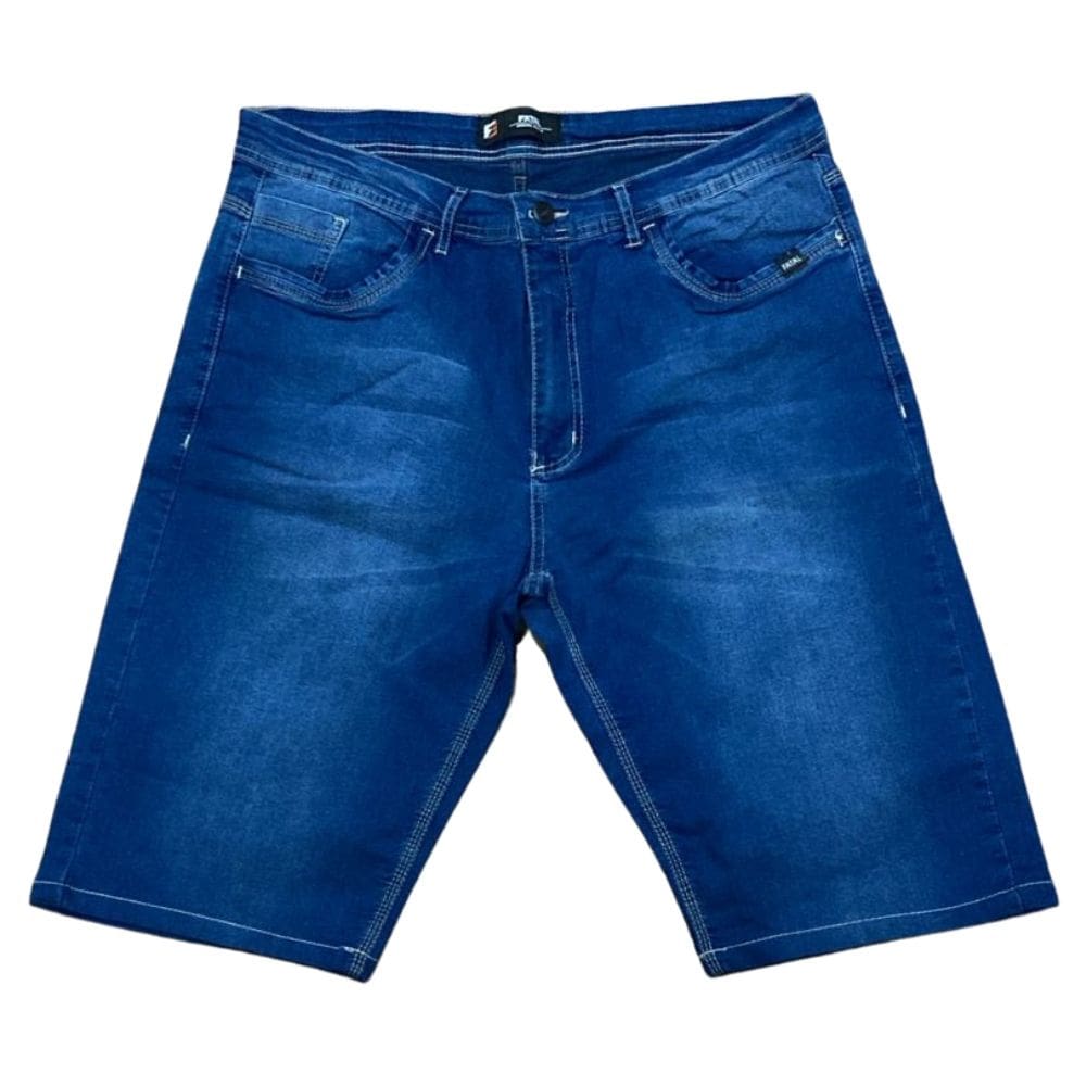 Bermuda Jeans Masculina Fatal Plus Size Azul 28759