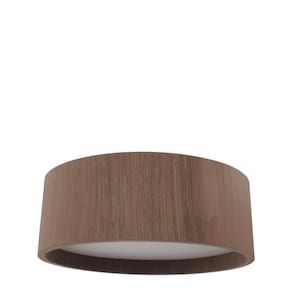 Plafon Wood Redondo 50Cm - 5 Luzes E27 - Imbuia