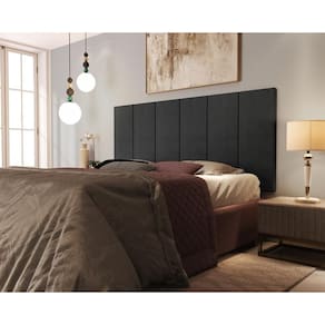 Kit 2 Paineis Cama Box Fantasy 1,60 Tecido Suede Cor Preto