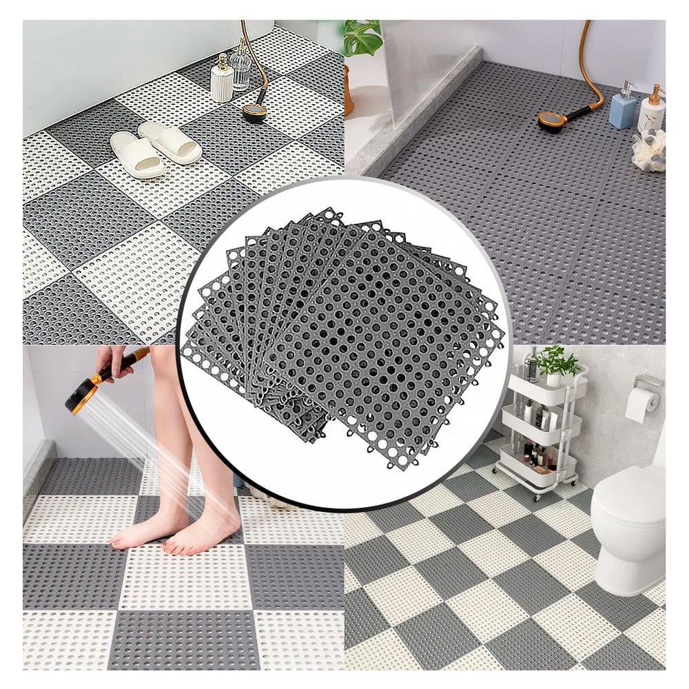 12 Tapete Piso Antiderrapante Estrado Pvc Banheiro Box Canil