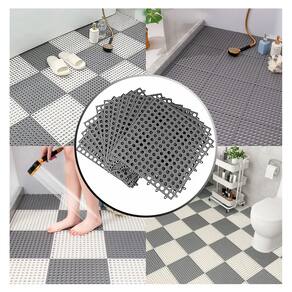 12 Tapete Piso Antiderrapante Estrado Pvc Banheiro Box Canil