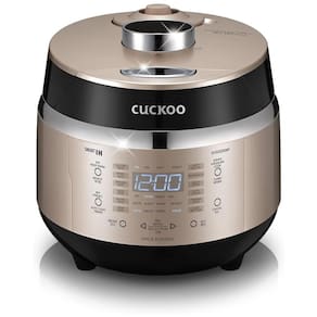 Panela de Pressão Elétrica Multifuncional 2L, 15 Definições, Painel Digital, Aço Inoxidável, 850W, 110v, CUCKOO CRP EHSS0309FG, Dourado