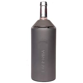 Porta Garrafa Térmico para Vinho é em Aço Inoxidável, Cor, VINGLACé, Cinza