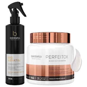 Kit Perfeitox Alinhamento 1Kg e Biokeratin 240ml Bórabella