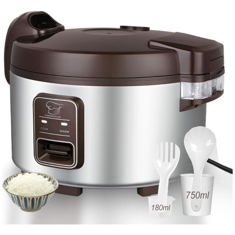 Panela de Arroz Elétrica 13L com operação One Touch, 110V 1350W, CAZACHEF, Prata