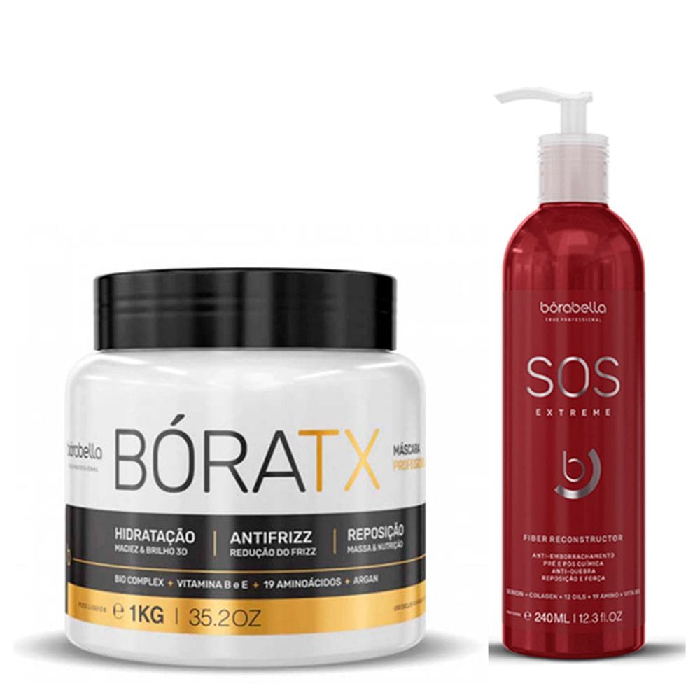 Kit Mascara Bóratx e SOS Extreme Borabella