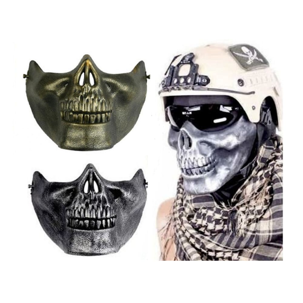 Máscara Caveira Skull Meia Face Festas