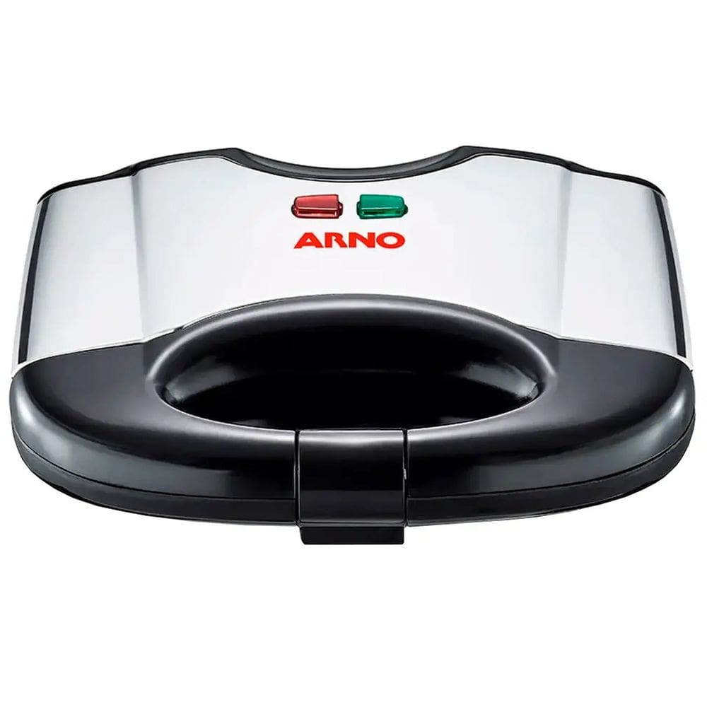 Sanduicheira Antiaderente ARNO 700W Compacta - SACS - 8000035847 PRETO/INOX 220 VOLTS