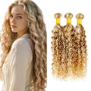 Pacotes de cabelo CnumGunm Highlight 613 Water Wave 14 cm 3 pacotes