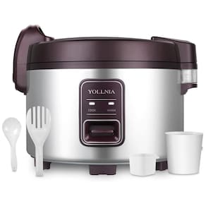 Panela de Arroz 13L com Modo de Aquecimento Automático, 1350W 110V, YOLLNIA WEYX13A, Vermelho e Prata