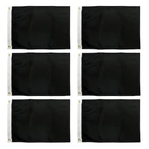 Bandeira FLAGPARK preta sólida 30x45 cm de nylon com ilhós de latão