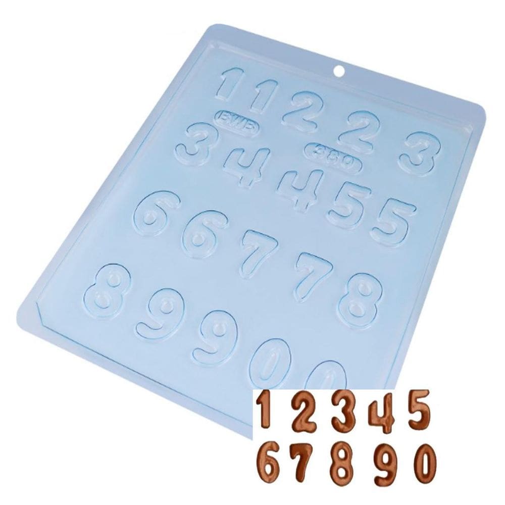5Un Formas Acetato De Numeros Chocolate Confeitaria Bwb