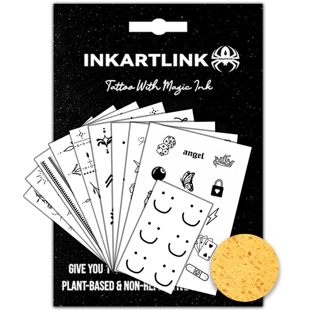 Adesivos de tatuagem temporária INKARTLINK Finger Tattoo x10