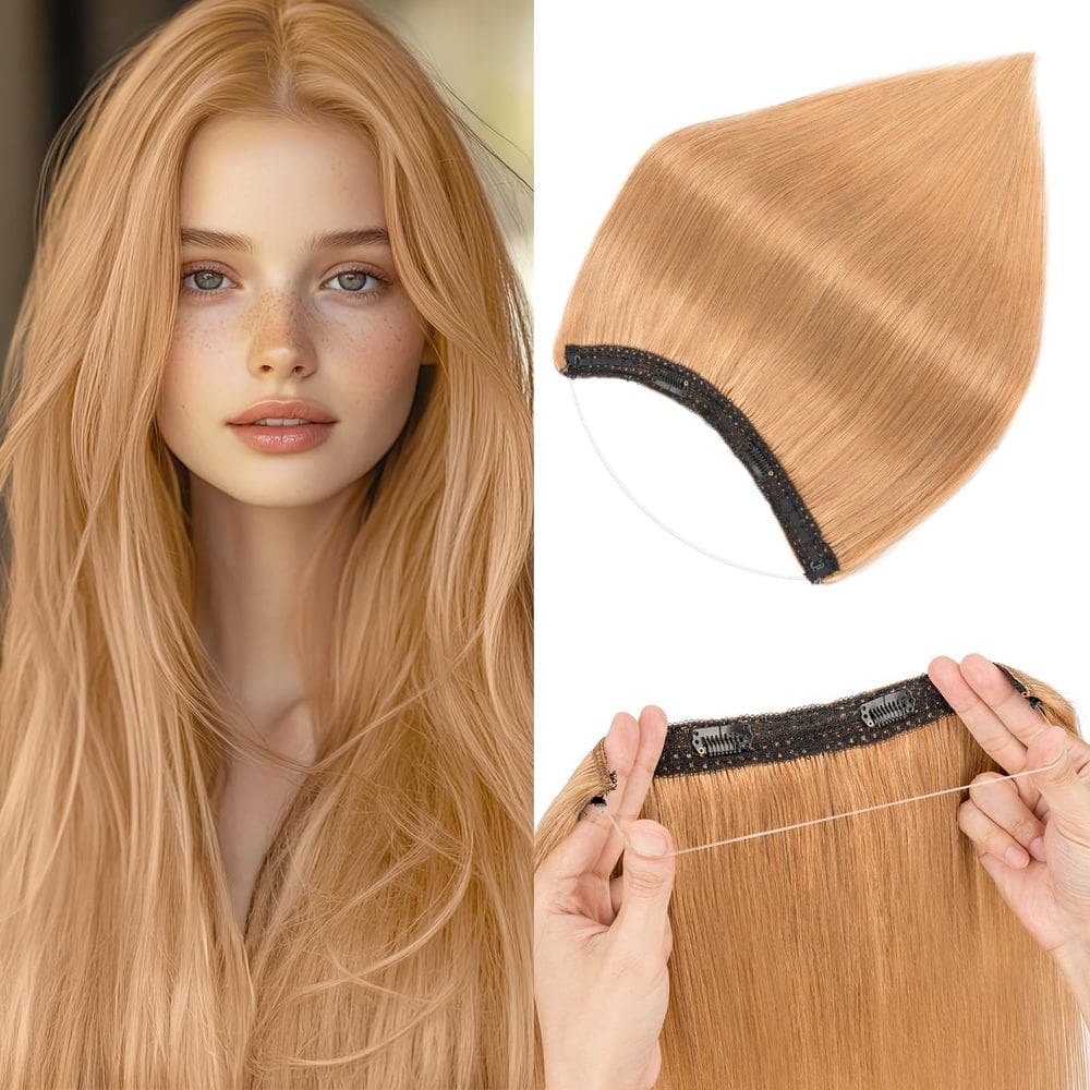 Halo Hair Extensions Prokyvity, cabelo humano 100% real, 14 polegadas