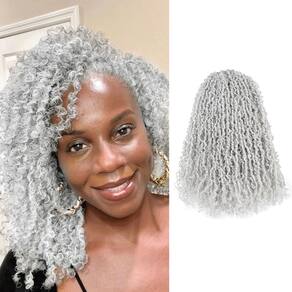 Crochet Hair GIX Yanky Twist, prata de 10 polegadas, pacotes com 8 pacotes (240 fios)