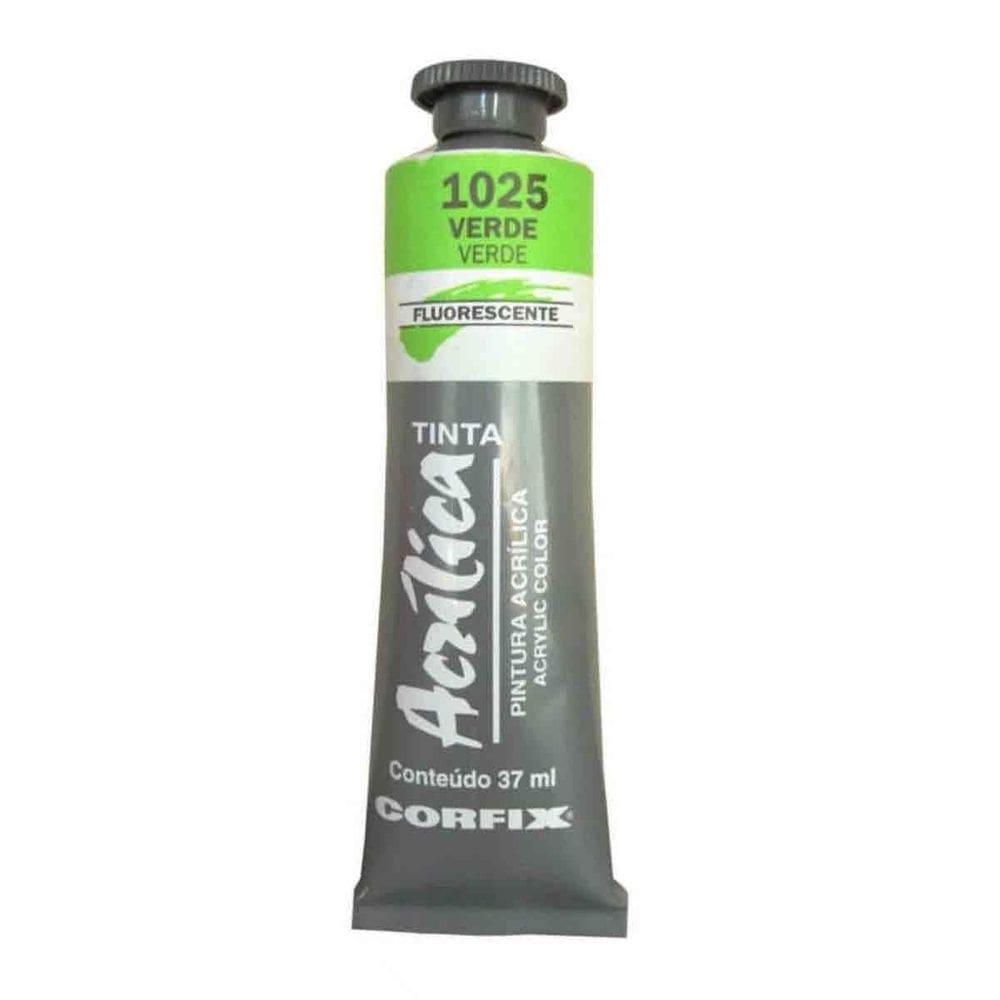 Tinta Acrilica Corfix Fluorescente 1025 Verde 37Ml