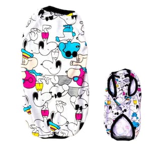 Pijama Para Cachorro Estampa Snoopy - Tamanho M