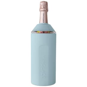 Porta Garrafa Térmico para Vinho é em Aço Inoxidável, Cor, VINGLACé, Azul Claro