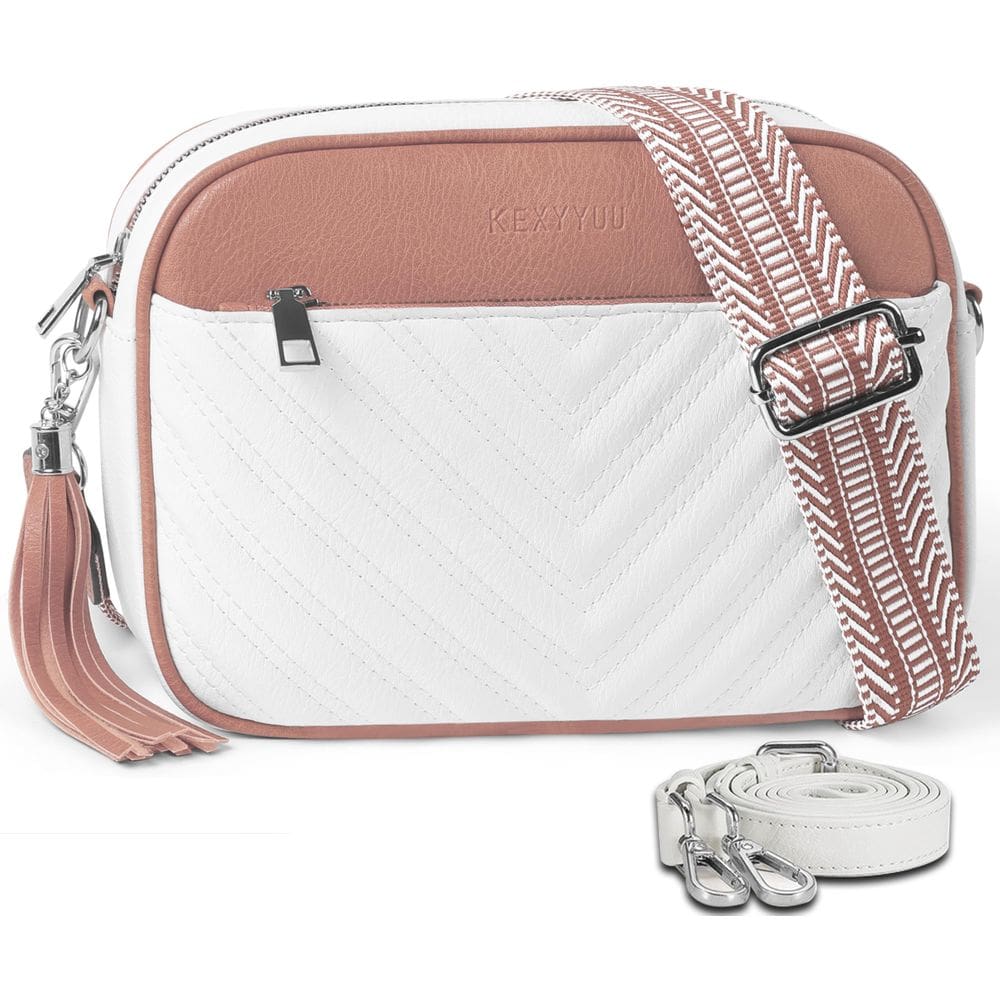 Bolsa tiracolo KEXYYUU de couro macio para mulheres com 2 alças