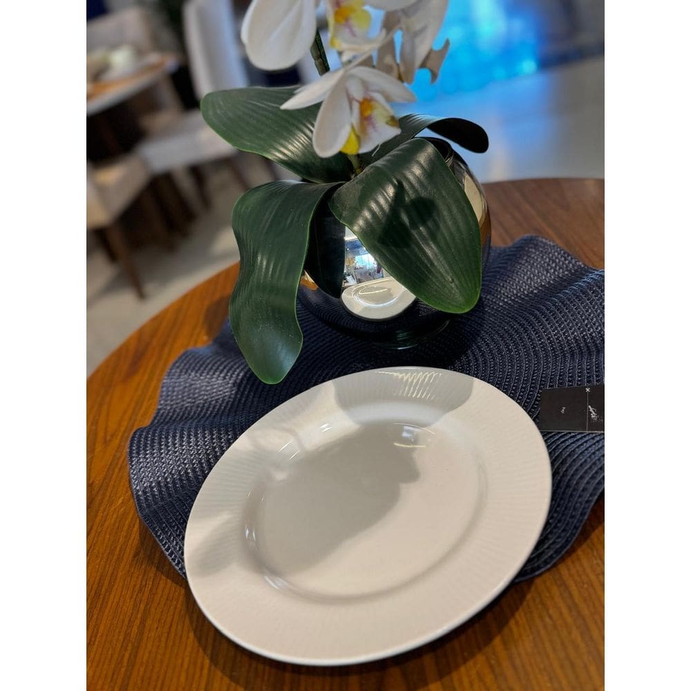 JG 6 PRATOS SOBREMESA BRANCO LISO 1o CLASSIFIC.