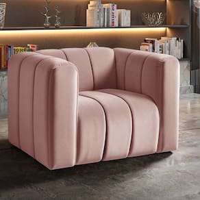 Poltrona Decorativa Retrô Moderna Sala de Estar Rose