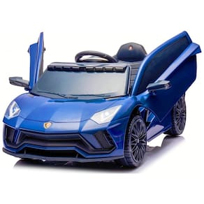 Carro Elétrico Infantil a Bateria com Controle Remoto, 2 Velocidades, MP3 Player e Portas Hidráulicas, 12V, URideon, Azul