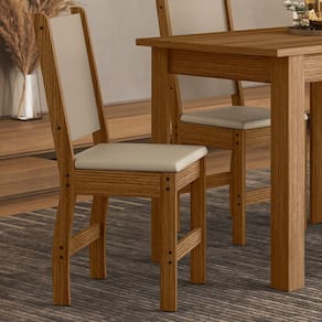 Conjunto 6 Cadeiras para Cozinha Clara Carvalho/Savana