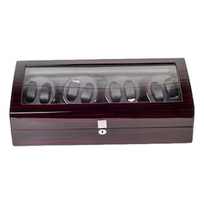 Movimentador Relogios Luxo Ebony Automático Winder 8 + 9