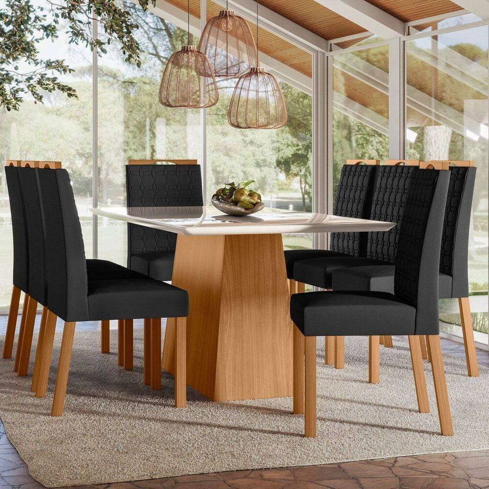 Mesa de Jantar 180cm X 80cm Moderno Ypê/Off White