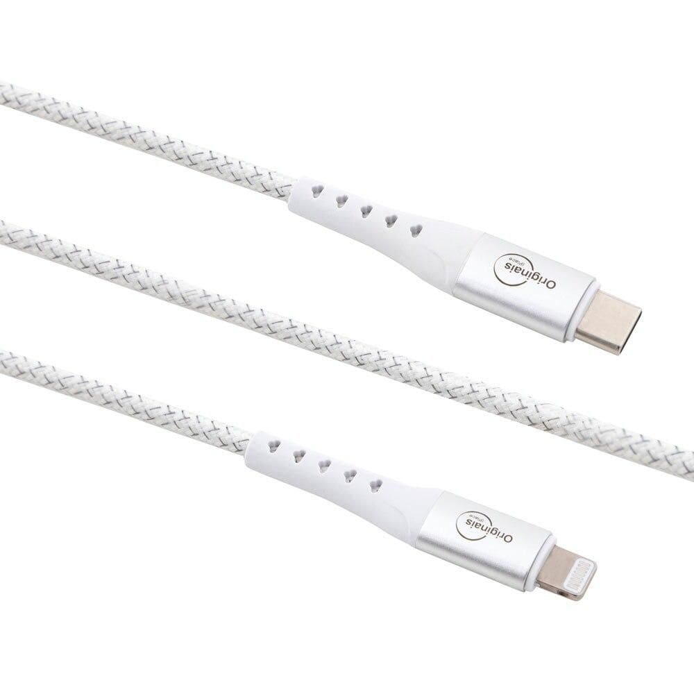 Cabo Lightning para USB-C, 2 metros, Linha Sampa, Originais iPlace, Branco