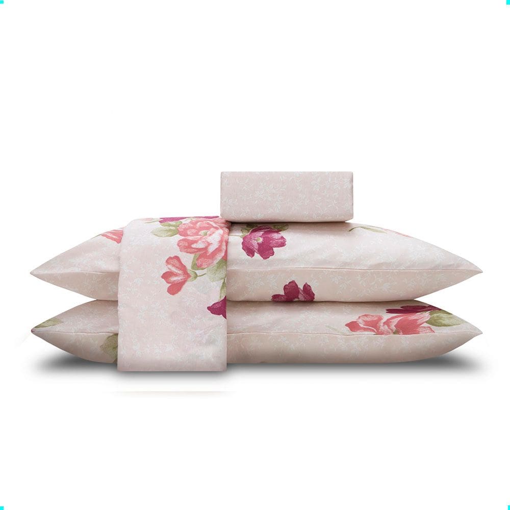 Jogo De Cama Casal Duplo 4 peças Perla 250x220cm 140F Realce