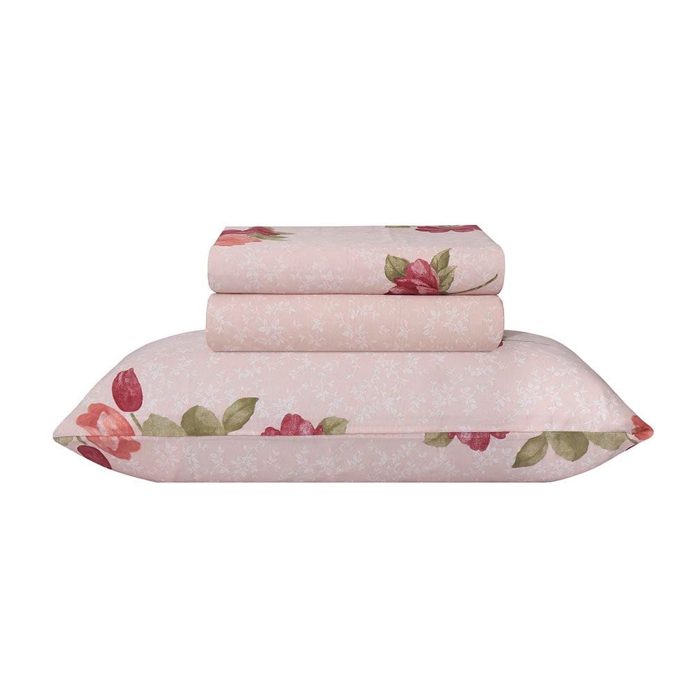 Jogo De Cama Casal 4pçs Perla 250x220cm 140 F Realce Premium