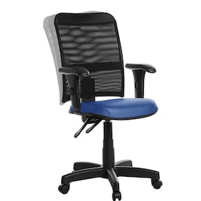Cadeira Escritório Ergonômica Tela Com Braço Rv Cor:Azul