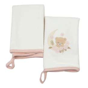 Kit 2 Babinhas Hug New Baby Ursinho E Lua Rosa Pêssego