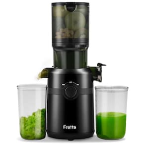 Centrifuga de Frutas com Calha de Alimentação Grande de 10 cm, Fácil Limpeza e Auto Alimentação, 110V 200W, Fretta, Preta
