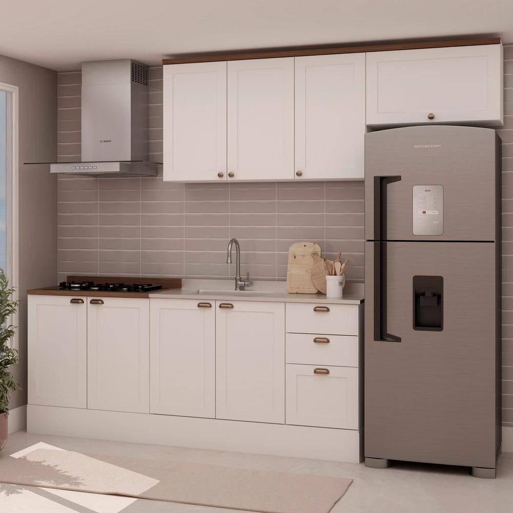 Cozinha Genialflex Iluminata 4 Módulos Branco