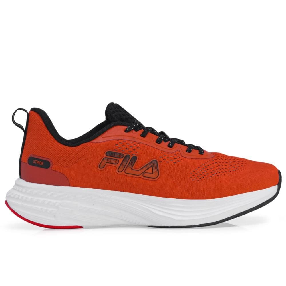 Tênis Fila Stride Laranja Vermelho e Preto