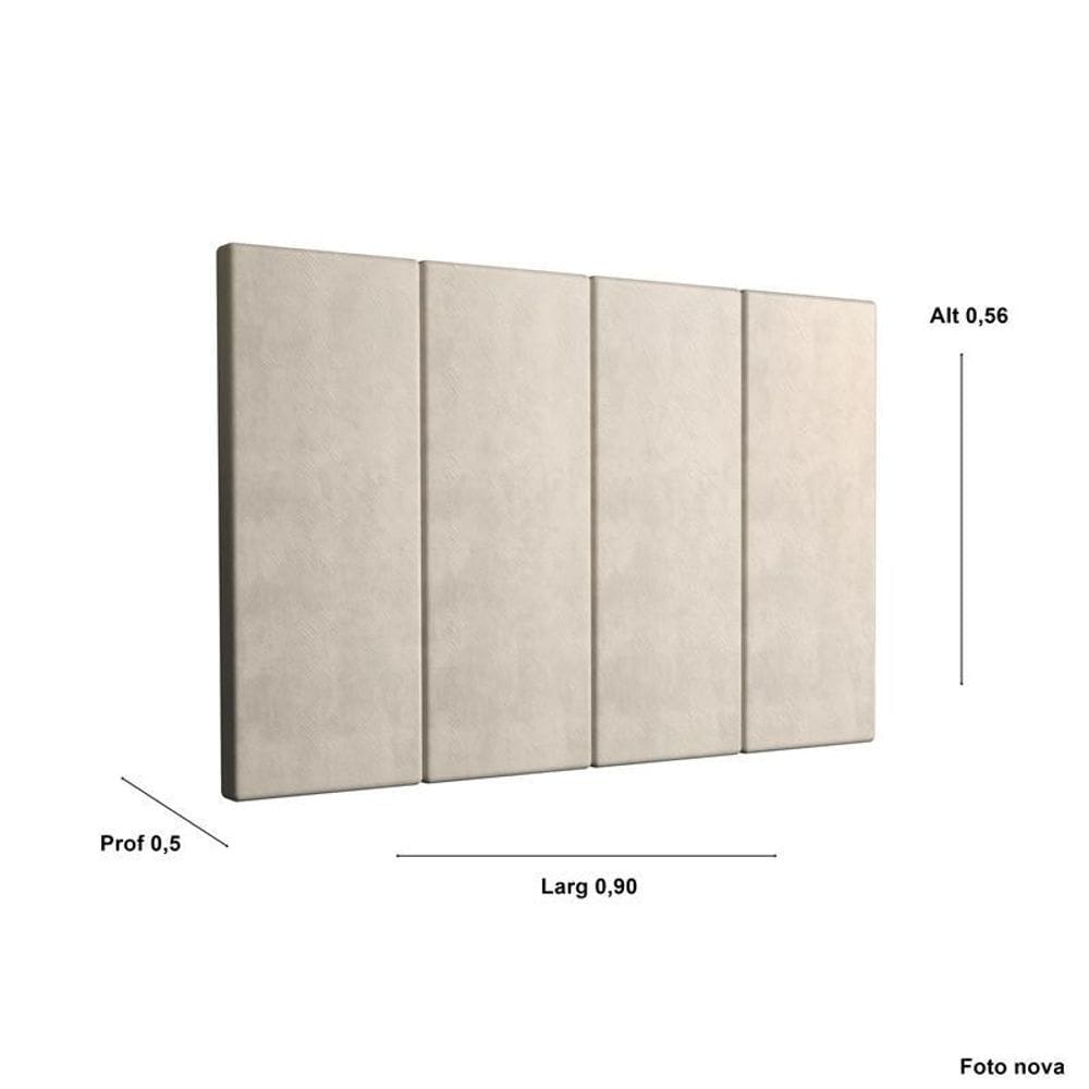 Painel Cama Box Valence 0,90 Tecido Suede Cor Nude Comprar