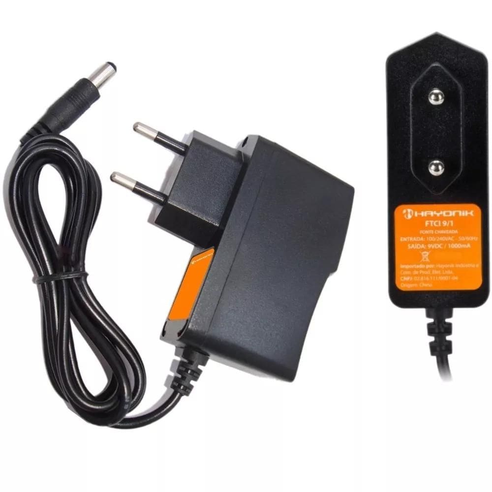 Fonte Hayonik 9V Para Pedal Padrao Boss