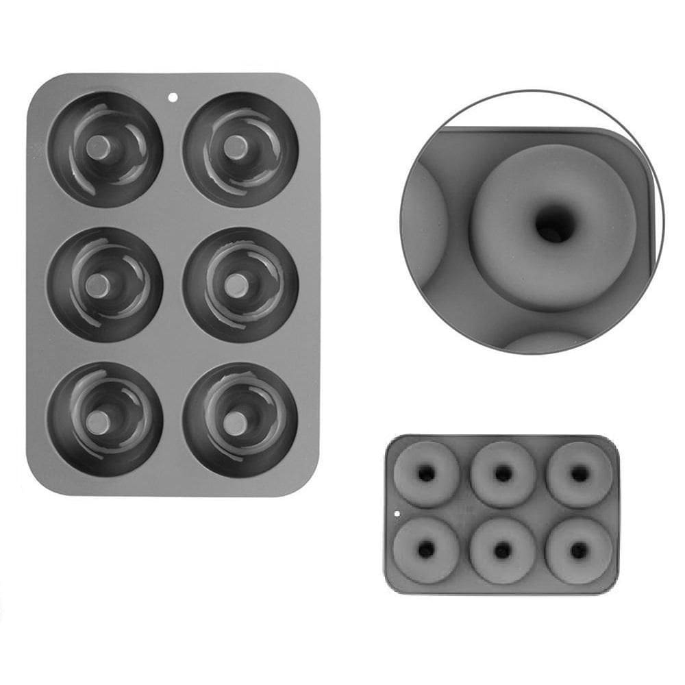 Forma Mini Donuts Pudins Silicone 6 Cavidades 26x18x3,5cm