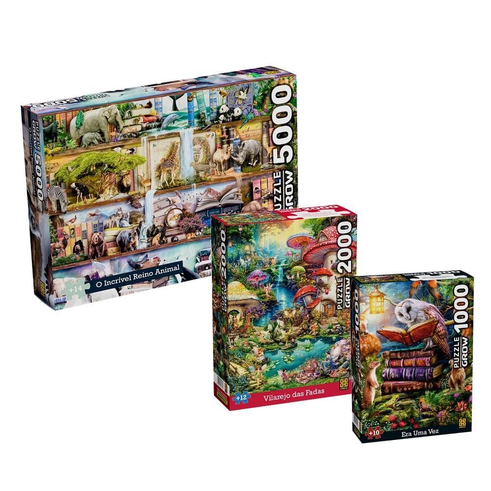 Combo Quebra-cabeças Encantos e Criaturas