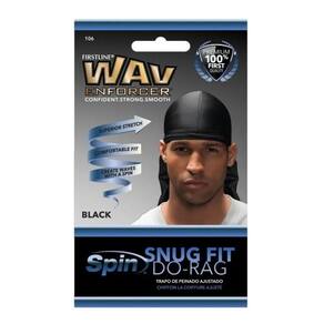 Touca Wavenforcer 106 Snug Fit Do-Rag Preta