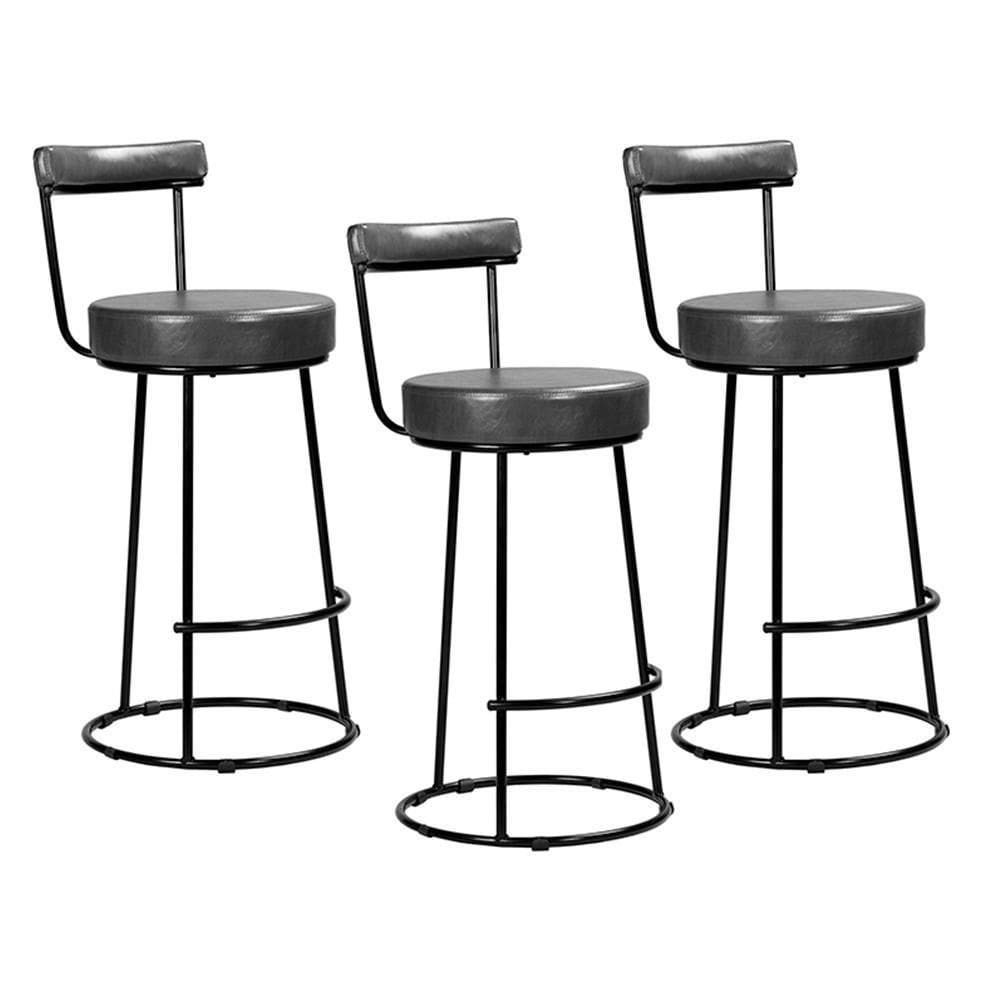 Kit 3 Banquetas Miami 96cm Couríssimo - Salaone