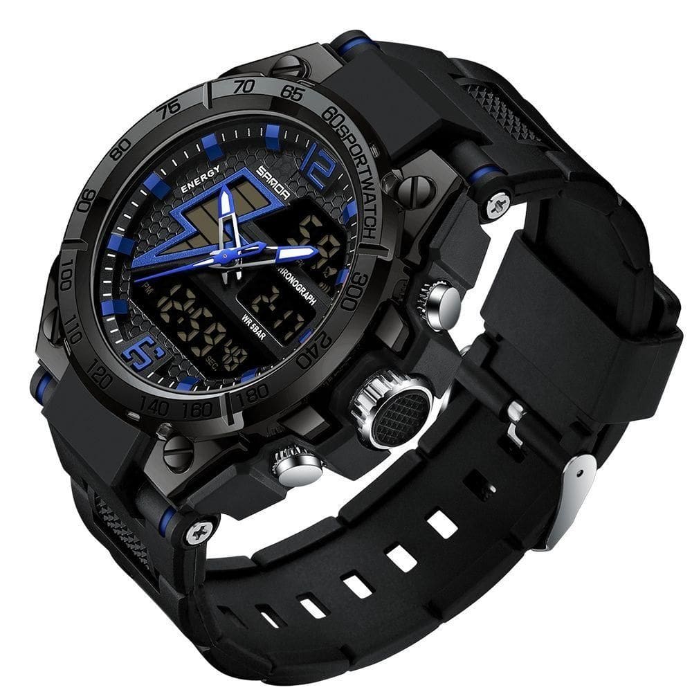 Relógio Masculino Militar Esportivo Digital à Prova D `água 6137 Azul
