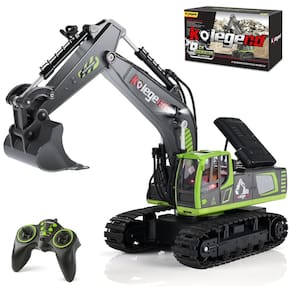 Mini Escavadeira RC Kolegend 41cm - Veículo de Construção com Controle Remoto de 11 Canais e Função Hidráulica - Presente Ideal