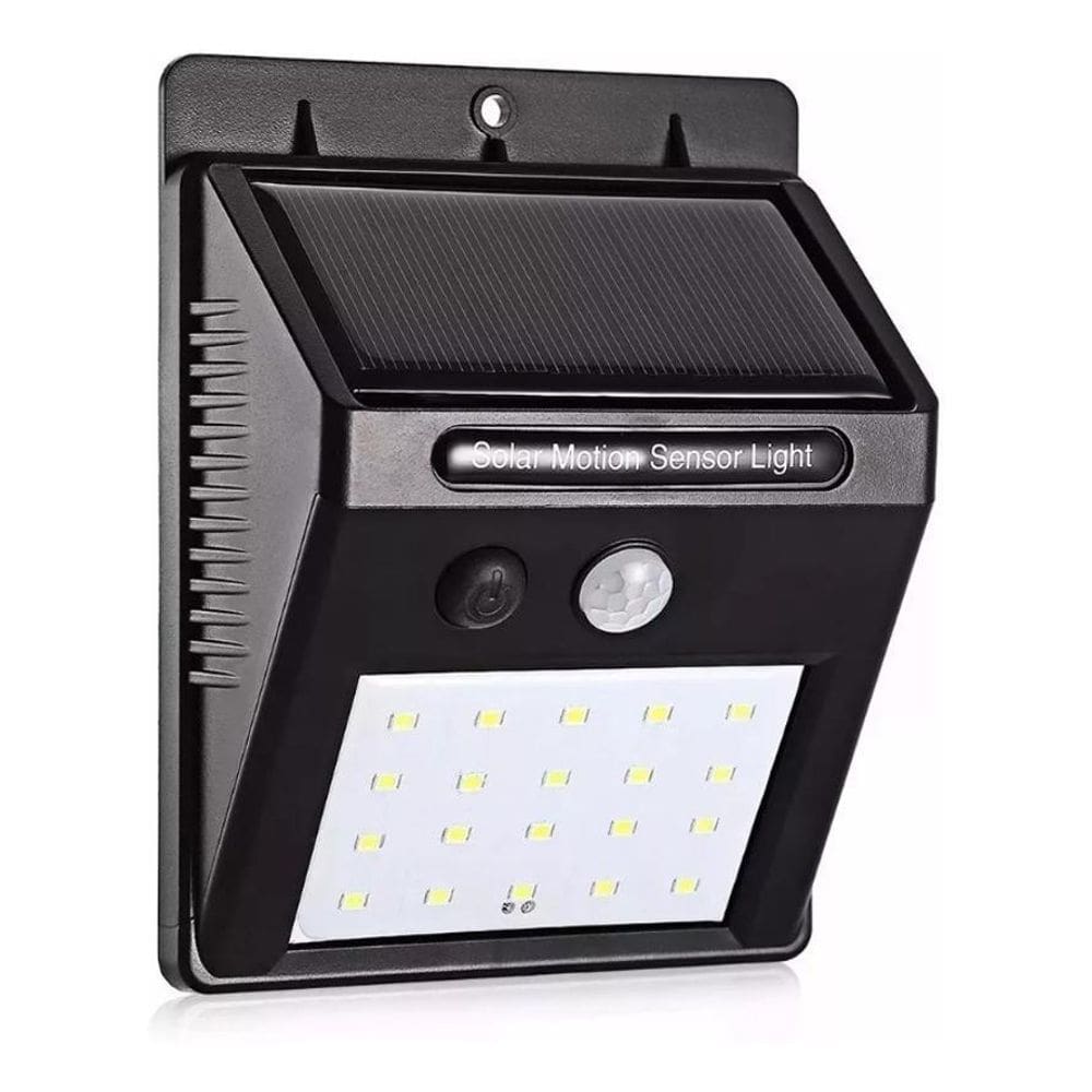 Luminária Led Arandela Solar Sensor De Presença