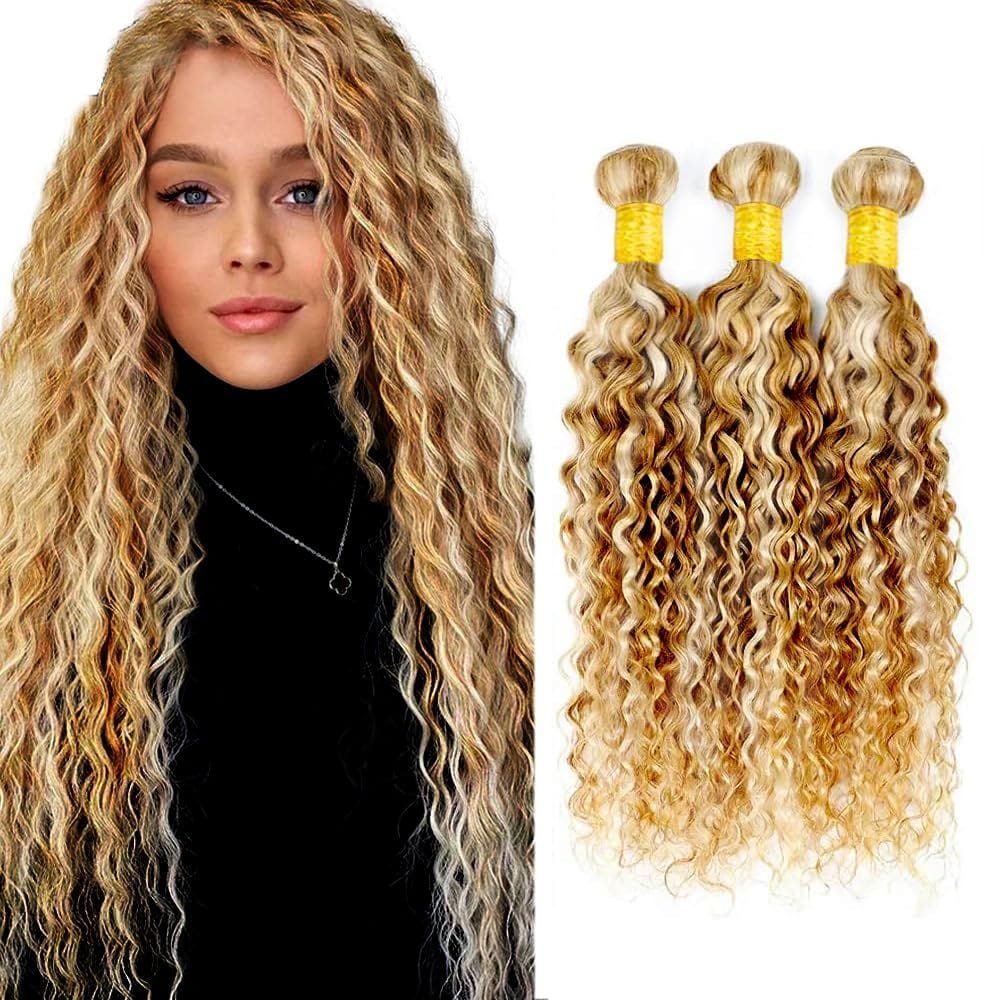 Pacotes de cabelo CnumGunm P30/613 Water Wave 2 Tone 56-66cm