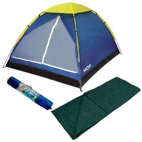 Barraca para Camping até 4 Pessoas com Saco de Dormir MOR